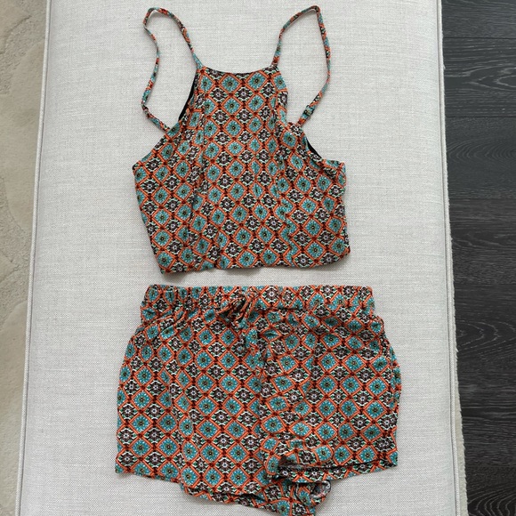 Tops - NWOT 2 piece Bohemian tank & shorts